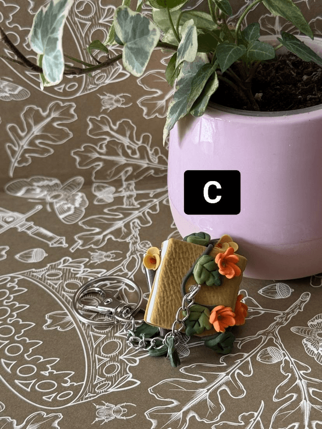 Porte clés livre d'automne 